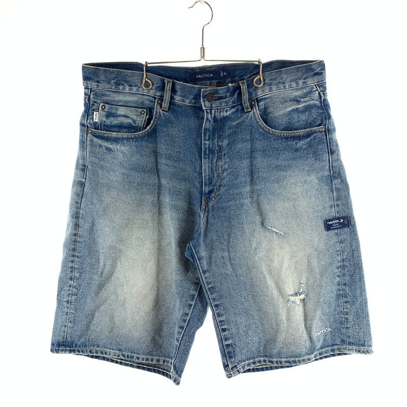 【中古品】【メンズ】 NAUTICA ノーティカ ハーフパンツ デニム ショートパンツ ボトムス 153-261010-gm-16-fuzh サイズ：XL カラー：ブルー チェック 万代Net店