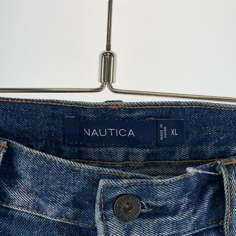 【中古品】【メンズ】 NAUTICA ノーティカ ハーフパンツ デニム ショートパンツ ボトムス 153-261010-gm-16-fuzh サイズ：XL カラー：ブルー チェック 万代Net店