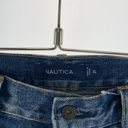 【中古品】【メンズ】 NAUTICA ノーティカ ハーフパンツ デニム ショートパンツ ボトムス 153-261010-gm-16-fuzh サイズ：XL カラー：ブルー チェック 万代Net店