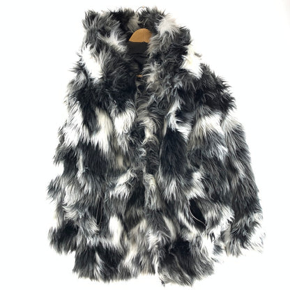 【中古品】【メンズ】 CIVARIZE シヴァーライズ モノトーンボリュームファーコート アウター ブルゾン 147-261010-gm-23-fuzh サイズ：46 カラー：ブラック ホワイト 万代Net店