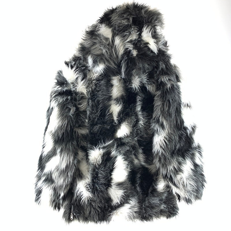 【中古品】【メンズ】 CIVARIZE シヴァーライズ モノトーンボリュームファーコート アウター ブルゾン 147-261010-gm-23-fuzh サイズ：46 カラー：ブラック ホワイト 万代Net店