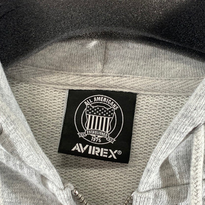 【中古品】【メンズ】 AVIREX アヴィレックス 783-6931001 SIGNATURE VERSITY LOGO ZIP HOODIE ジップアップパーカー フーディー 145-261010-gm-15-fuzh サイズ：XL カラー：グレー 万代Net店