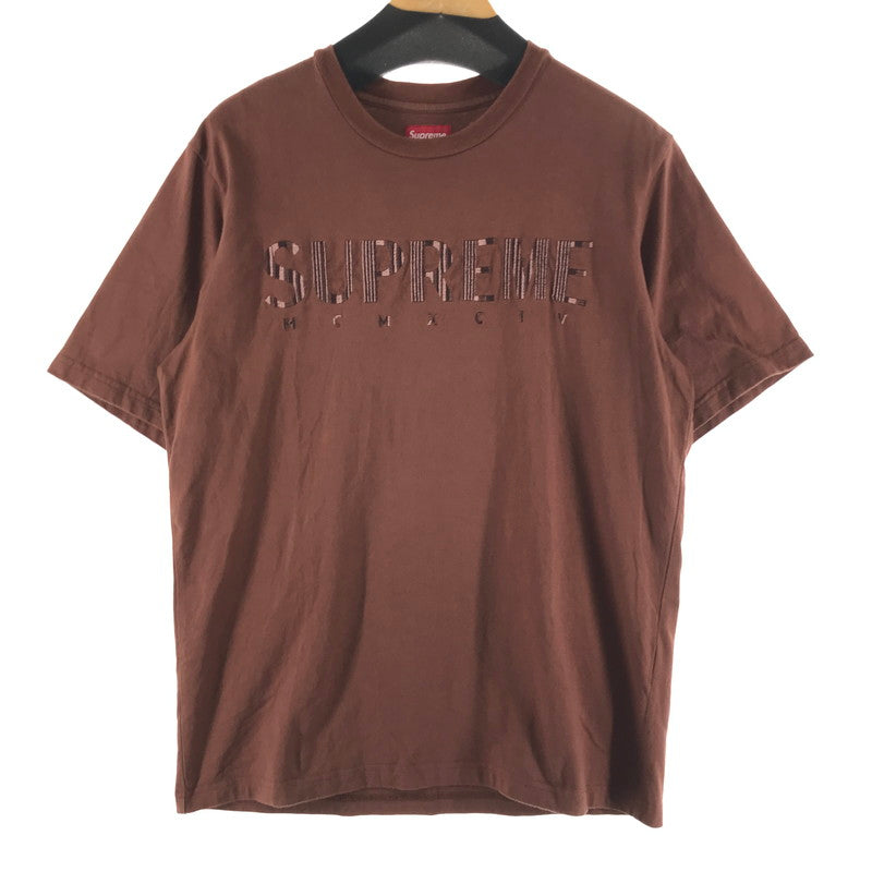 【中古品】【メンズ】 SUPREME シュプリーム 19SS GRADIENT LOGO TEE 刺繍ロゴ 半袖 Tシャツ カラーBROWN SIZE:M MCMXCIV 149-261023-ky-04-fuzh 万代Net店