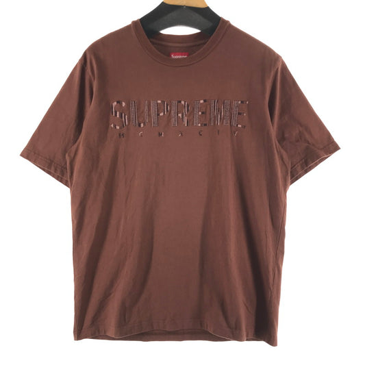 【中古品】【メンズ】 SUPREME シュプリーム 19SS GRADIENT LOGO TEE 刺繍ロゴ 半袖 Tシャツ カラーBROWN SIZE:M MCMXCIV 149-261023-ky-04-fuzh 万代Net店