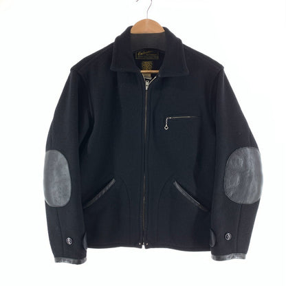 【中古品】【メンズ】 CUSHMAN クッシュマン ジャケット アウター ブルゾン 古着 ウール100% 145-261018-gm-11-fuzh サイズ：L カラー：ブラック 万代Net店