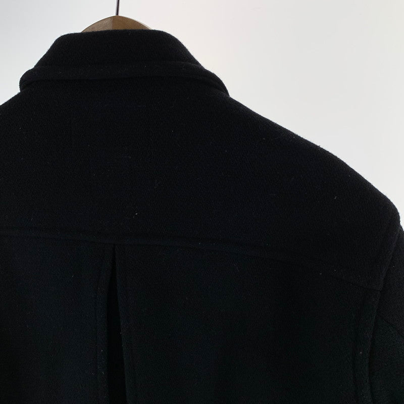 【中古品】【メンズ】 CUSHMAN クッシュマン ジャケット アウター ブルゾン 古着 ウール100% 145-261018-gm-11-fuzh サイズ：L カラー：ブラック 万代Net店