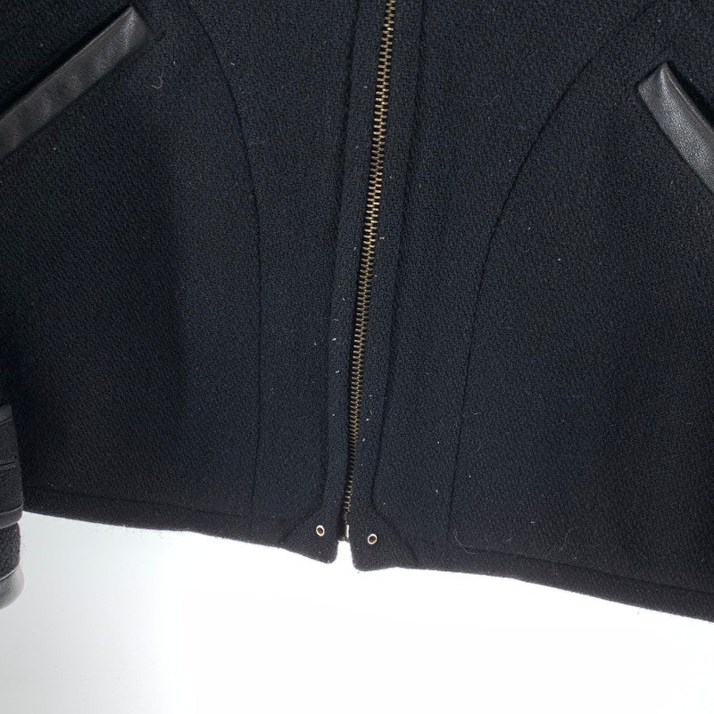 【中古品】【メンズ】 CUSHMAN クッシュマン ジャケット アウター ブルゾン 古着 ウール100% 145-261018-gm-11-fuzh サイズ：L カラー：ブラック 万代Net店