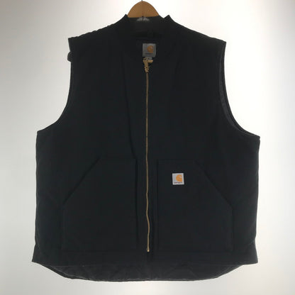 【中古品】【メンズ】 CARHARTT カーハート ダックベスト BLACK ベスト 145-261012-io-07-fuzh サイズ：XL カラー：ブラック 万代Net店