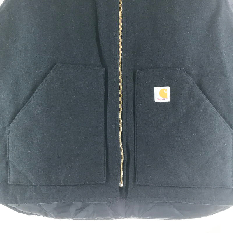 【中古品】【メンズ】 CARHARTT カーハート ダックベスト BLACK ベスト 145-261012-io-07-fuzh サイズ：XL カラー：ブラック 万代Net店
