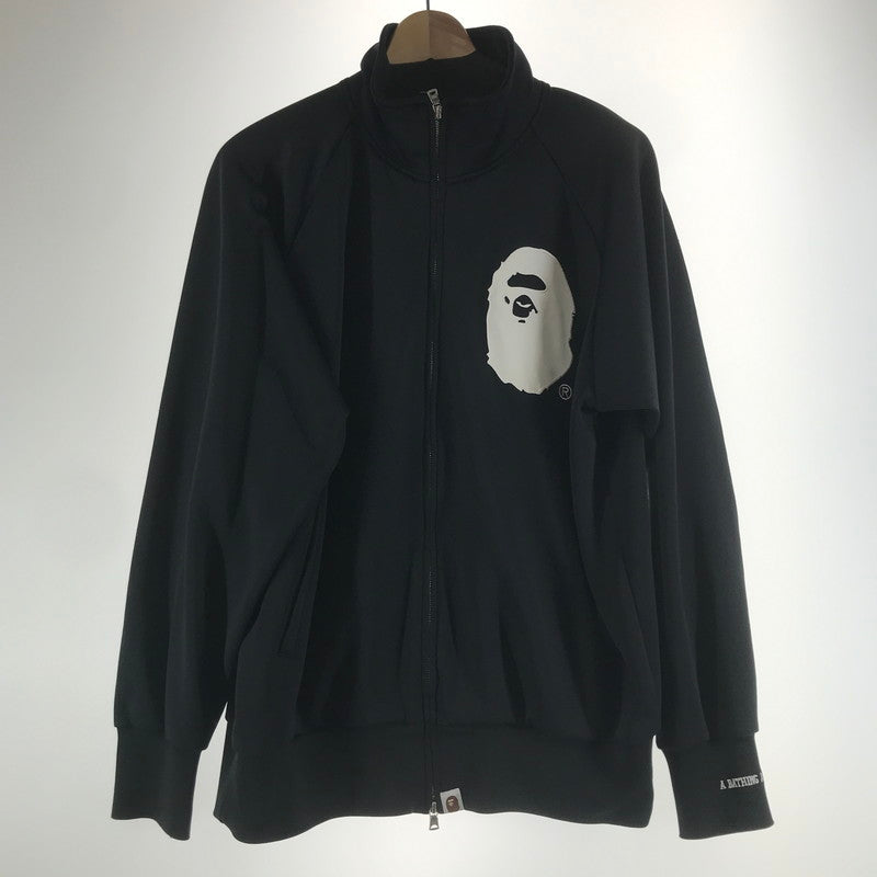 【中古品】【メンズ】 A BATHING APE アベイシングエイプ トラックジャケット BLACK アウター 上着 ※毛玉あり 142-261012-io-04-fuzh サイズ：M カラー：ブラック 万代Net店
