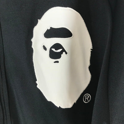 【中古品】【メンズ】 A BATHING APE アベイシングエイプ トラックジャケット BLACK アウター 上着 ※毛玉あり 142-261012-io-04-fuzh サイズ：M カラー：ブラック 万代Net店