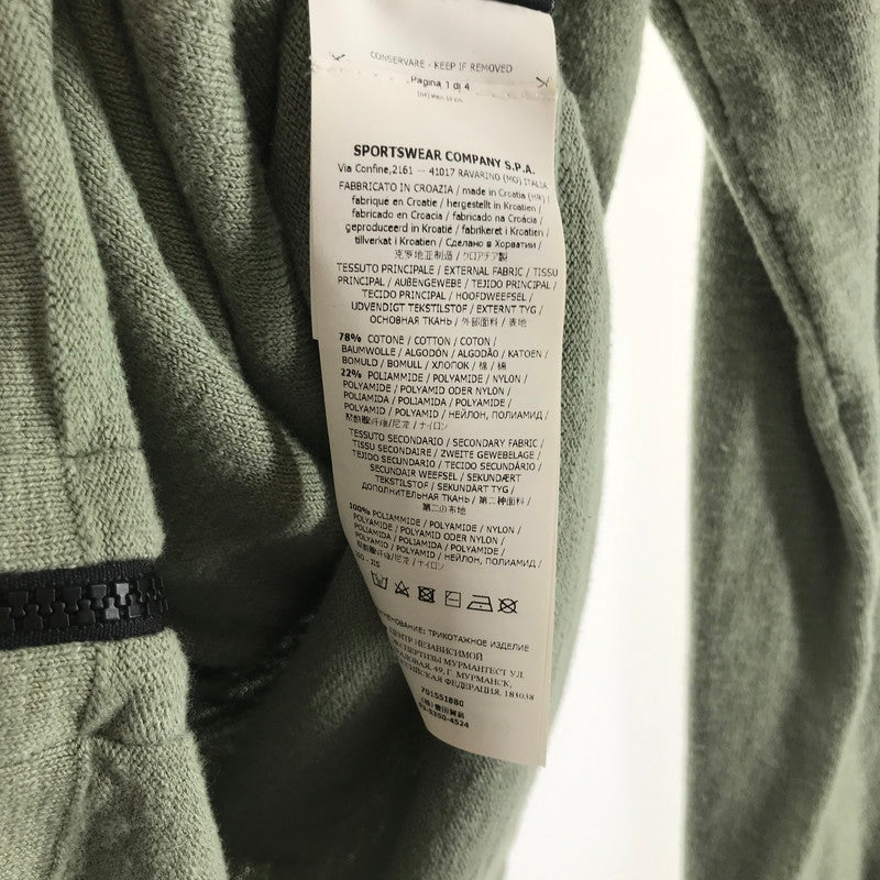 【中古品】【メンズ】 STONE ISLAND ストーンアイランド 701551880 ZIP CARDIGAN ジップカーディガン KHAKI ※シミ・汚れあり 141-261012-io-05-fuzh サイズ：L カラー：カーキ 万代Net店