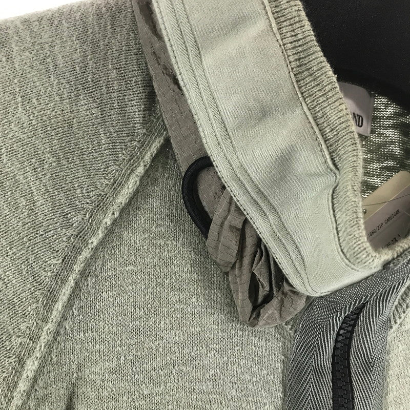 【中古品】【メンズ】 STONE ISLAND ストーンアイランド 701551880 ZIP CARDIGAN ジップカーディガン KHAKI ※シミ・汚れあり 141-261012-io-05-fuzh サイズ：L カラー：カーキ 万代Net店