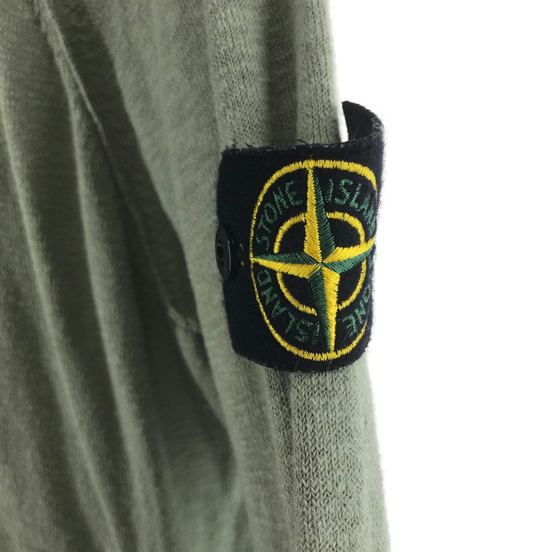 【中古品】【メンズ】 STONE ISLAND ストーンアイランド 701551880 ZIP CARDIGAN ジップカーディガン KHAKI ※シミ・汚れあり 141-261012-io-05-fuzh サイズ：L カラー：カーキ 万代Net店