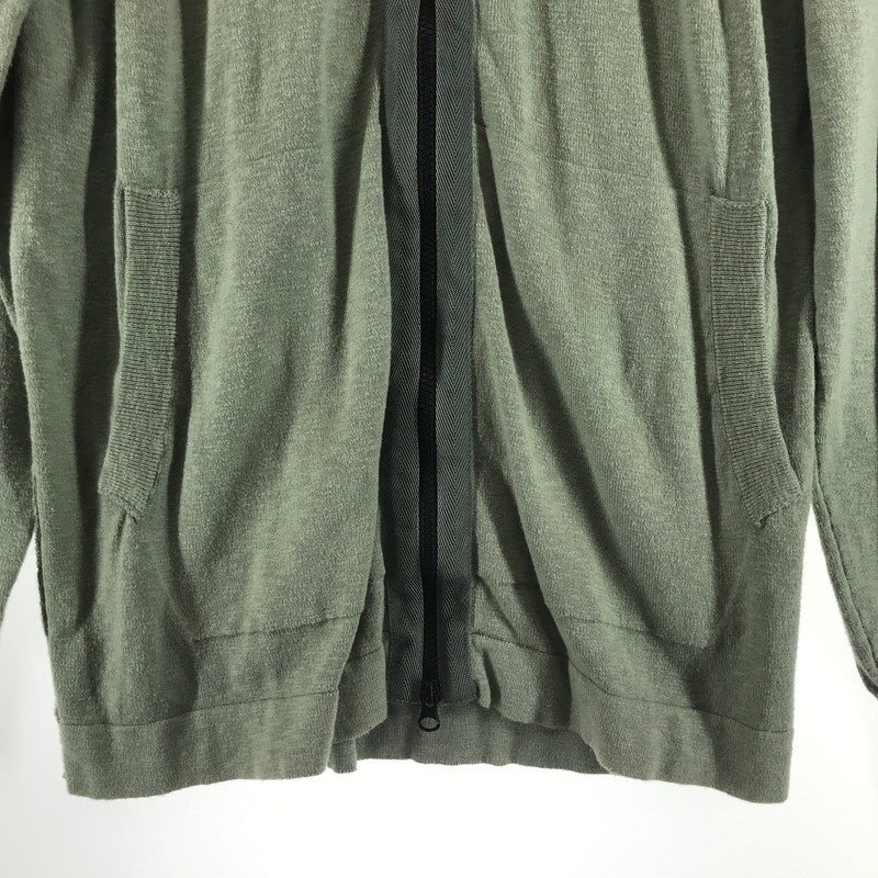 【中古品】【メンズ】 STONE ISLAND ストーンアイランド 701551880 ZIP CARDIGAN ジップカーディガン KHAKI ※シミ・汚れあり 141-261012-io-05-fuzh サイズ：L カラー：カーキ 万代Net店