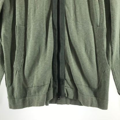 【中古品】【メンズ】 STONE ISLAND ストーンアイランド 701551880 ZIP CARDIGAN ジップカーディガン KHAKI ※シミ・汚れあり 141-261012-io-05-fuzh サイズ：L カラー：カーキ 万代Net店