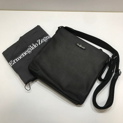 【中古品】【メンズ】 ERMENEGILDO ZEGNA エルメネジルド ゼニア ショルダーバッグ カバン バッグ かばん BLACK 保存袋付属 ※角スレあり 188-261013-io-03-fuzh カラー：ブラック 万代Net店