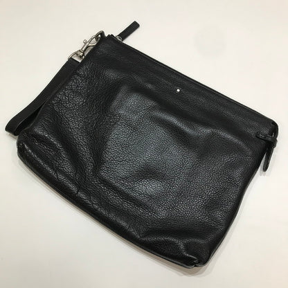 【中古品】【メンズ】 MONT BLANK モンブラン クラッチバッグ カバン かばん バッグ BLACK LEATHER CH118 ※使用感あり 188-261013-io-01-fuzh カラー：ブラック 万代Net店