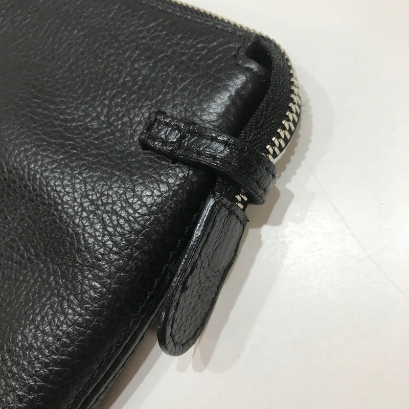 【中古品】【メンズ】 MONT BLANK モンブラン クラッチバッグ カバン かばん バッグ BLACK LEATHER CH118 ※使用感あり 188-261013-io-01-fuzh カラー：ブラック 万代Net店