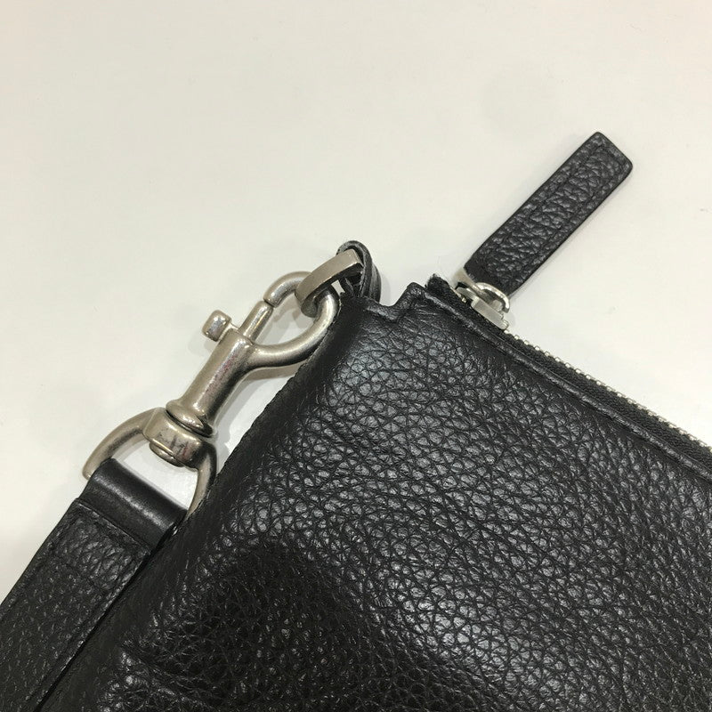 【中古品】【メンズ】 MONT BLANK モンブラン クラッチバッグ カバン かばん バッグ BLACK LEATHER CH118 ※使用感あり 188-261013-io-01-fuzh カラー：ブラック 万代Net店