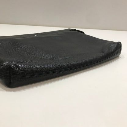 【中古品】【メンズ】 MONT BLANK モンブラン クラッチバッグ カバン かばん バッグ BLACK LEATHER CH118 ※使用感あり 188-261013-io-01-fuzh カラー：ブラック 万代Net店
