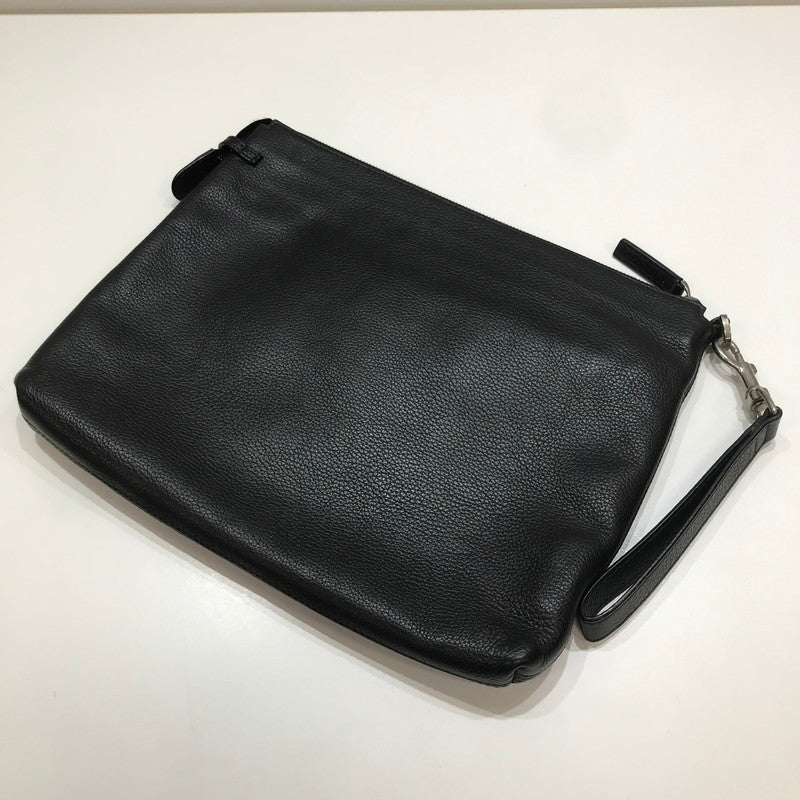 【中古品】【メンズ】 MONT BLANK モンブラン クラッチバッグ カバン かばん バッグ BLACK LEATHER CH118 ※使用感あり 188-261013-io-01-fuzh カラー：ブラック 万代Net店