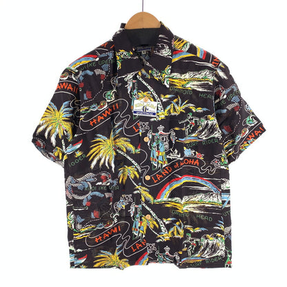 【中古美品】【メンズ】 SUN SURF サンサーフ SS37860 "LAND OF ALOHA DISCOVERED" ハワイアンシャツ アロハシャツ 半袖シャツ 145-261017-gm-28-fuzh サイズ：M カラー：ブラック 総柄 万代Net店