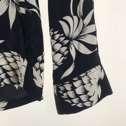 【中古品】【メンズ】 DUKE KAHANAMOKU デューク・カハナモク COTTON HAWAIIAN LS SHIRT コットン ハワイアン 長袖シャツ NAVY.PINEAPPLE 145-261013-io-12-fuzh サイズ：M カラー：ネイビー 万代Net店