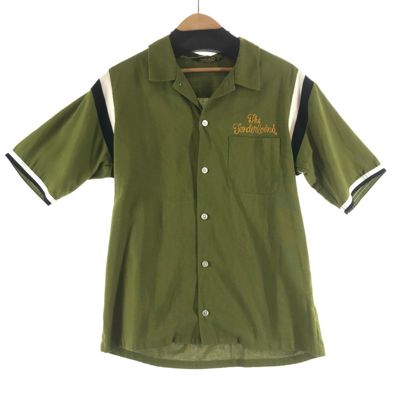 【中古品】【メンズ】 TENDERLOIN テンダーロイン WORK SS SHIRT ワークシャツ 半袖シャツ OLIVE チェーンステッチ 142-261013-io-09-fuzh サイズ：S カラー：オリーブ 万代Net店