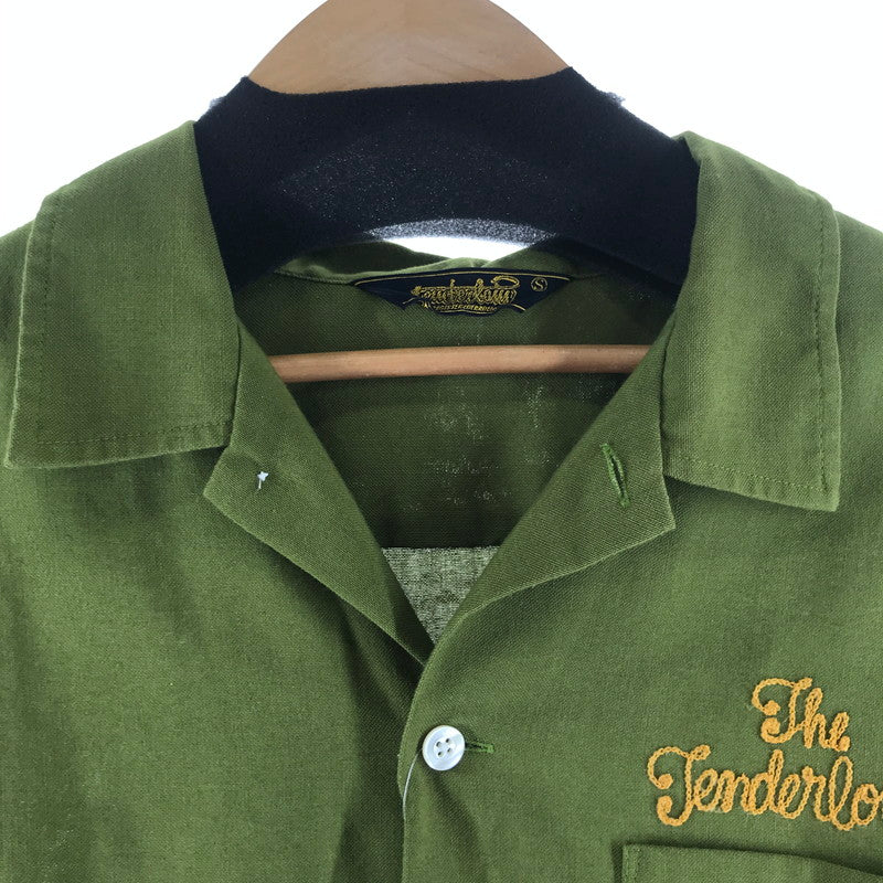 【中古品】【メンズ】 TENDERLOIN テンダーロイン WORK SS SHIRT ワークシャツ 半袖シャツ OLIVE チェーンステッチ 142-261013-io-09-fuzh サイズ：S カラー：オリーブ 万代Net店