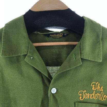 【中古品】【メンズ】 TENDERLOIN テンダーロイン WORK SS SHIRT ワークシャツ 半袖シャツ OLIVE チェーンステッチ 142-261013-io-09-fuzh サイズ：S カラー：オリーブ 万代Net店