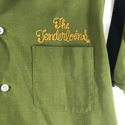 【中古品】【メンズ】 TENDERLOIN テンダーロイン WORK SS SHIRT ワークシャツ 半袖シャツ OLIVE チェーンステッチ 142-261013-io-09-fuzh サイズ：S カラー：オリーブ 万代Net店