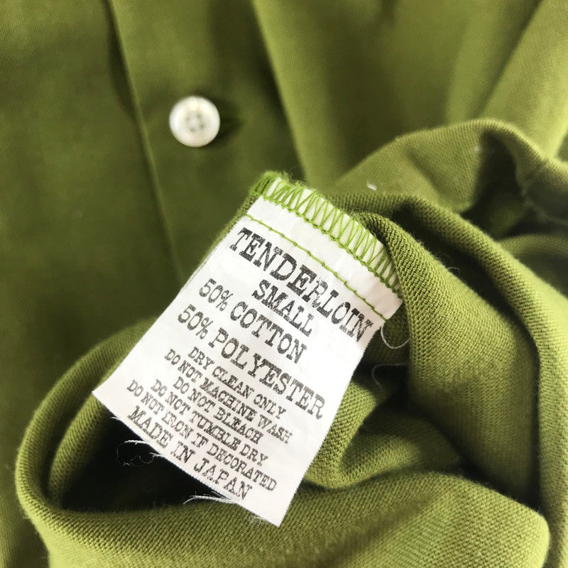【中古品】【メンズ】 TENDERLOIN テンダーロイン WORK SS SHIRT ワークシャツ 半袖シャツ OLIVE チェーンステッチ 142-261013-io-09-fuzh サイズ：S カラー：オリーブ 万代Net店