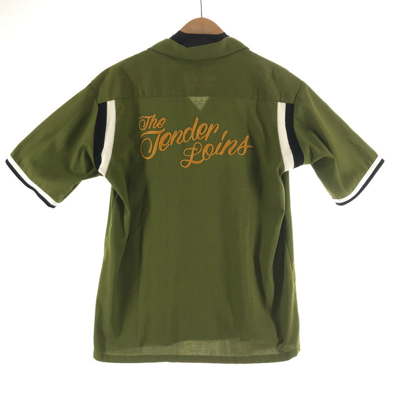 【中古品】【メンズ】 TENDERLOIN テンダーロイン WORK SS SHIRT ワークシャツ 半袖シャツ OLIVE チェーンステッチ 142-261013-io-09-fuzh サイズ：S カラー：オリーブ 万代Net店