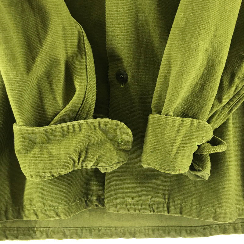 【中古品】【メンズ】 STYLE EYES CORDUROY SHIRT スタイルアイズ 東洋エンタープライズ コーデュロイシャツ GREEN 黒ドット ポケット 145-261013-io-10-fuzh サイズ：L カラー：グリーン 万代Net店