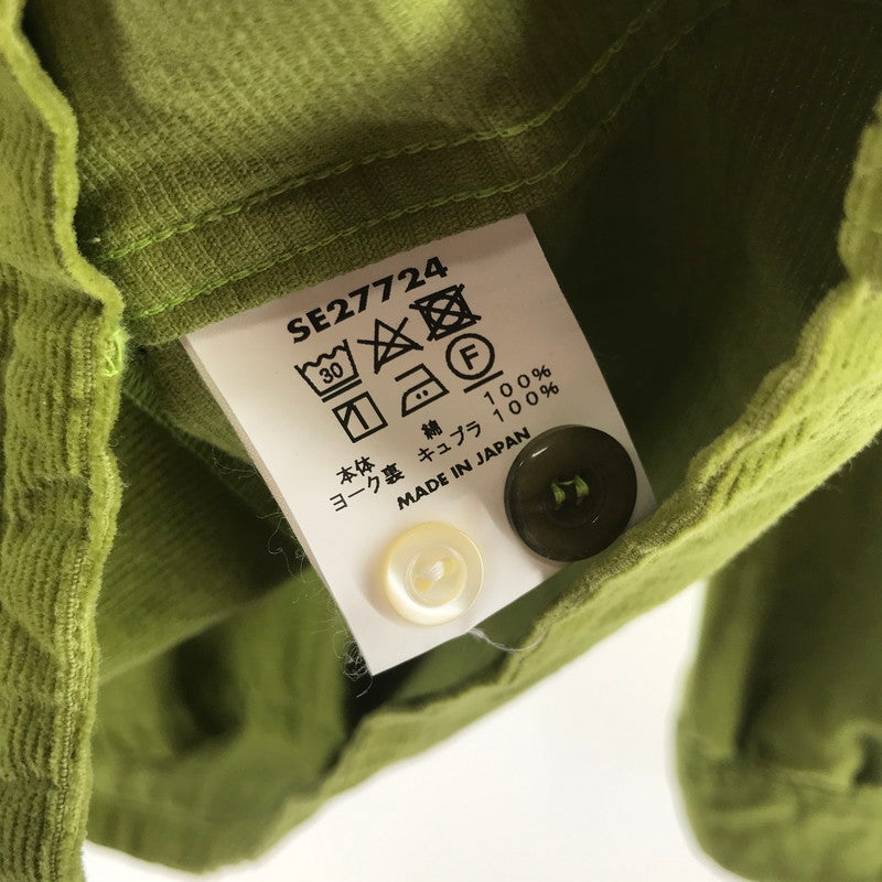 【中古品】【メンズ】 STYLE EYES CORDUROY SHIRT スタイルアイズ 東洋エンタープライズ コーデュロイシャツ GREEN 黒ドット ポケット 145-261013-io-10-fuzh サイズ：L カラー：グリーン 万代Net店