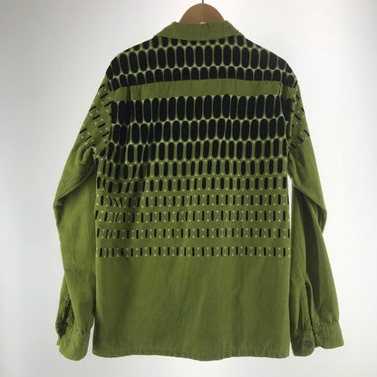 【中古品】【メンズ】 STYLE EYES CORDUROY SHIRT スタイルアイズ 東洋エンタープライズ コーデュロイシャツ GREEN 黒ドット ポケット 145-261013-io-10-fuzh サイズ：L カラー：グリーン 万代Net店
