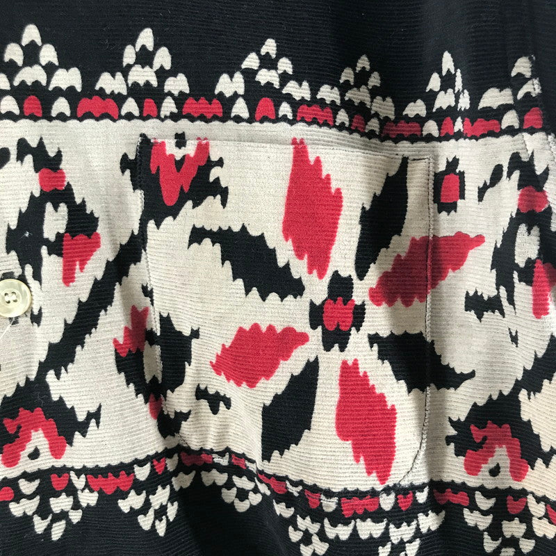 【中古品】【メンズ】 STYLE EYES CORDUROY SHIRT スタイルアイズ 東洋エンタープライズ コーデュロイシャツ BLACK.雪柄 145-261013-io-11-fuzh サイズ：L カラー：ブラック 万代Net店