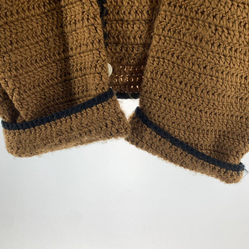 【中古品】【メンズ】 HUMAN MADE ヒューマンメード CPFM RODEO CROCHET KNIT CARDIGAN ダイヤ柄 ニット カーディガン トップス 長袖 古着 142-261012-mh-11-fuzh サイズ：3 カラー：ブラウン 万代Net店
