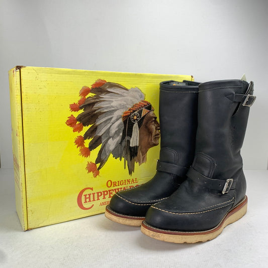 【中古品】【メンズ】 CHIPPEWA チペワ 97878 エンジニアブーツ 箱付属 靴 164-261013-ny-01-fuzh サイズ：10E カラー：ブラック 万代Net店