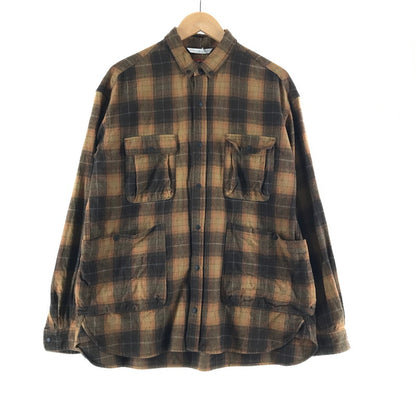【中古品】【メンズ】 NANGA ナンガ NW2441-1h200 FADE PLAID CAMP SHIRT 長袖シャツ カラーBROWN チェック柄 SIZE:M 144-261015-ky-18-fuzh 万代Net店