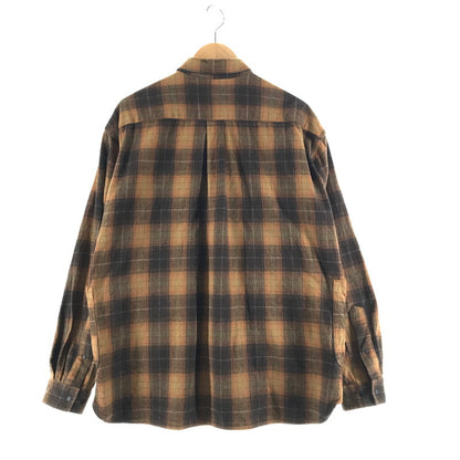 【中古品】【メンズ】 NANGA ナンガ NW2441-1h200 FADE PLAID CAMP SHIRT 長袖シャツ カラーBROWN チェック柄 SIZE:M 144-261015-ky-18-fuzh 万代Net店