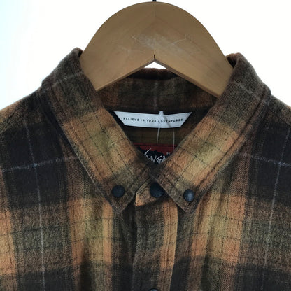 【中古品】【メンズ】 NANGA ナンガ NW2441-1h200 FADE PLAID CAMP SHIRT 長袖シャツ カラーBROWN チェック柄 SIZE:M 144-261015-ky-18-fuzh 万代Net店