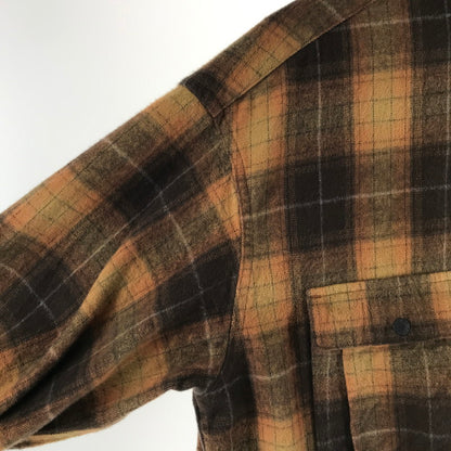【中古品】【メンズ】 NANGA ナンガ NW2441-1h200 FADE PLAID CAMP SHIRT 長袖シャツ カラーBROWN チェック柄 SIZE:M 144-261015-ky-18-fuzh 万代Net店