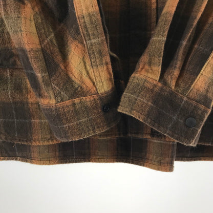 【中古品】【メンズ】 NANGA ナンガ NW2441-1h200 FADE PLAID CAMP SHIRT 長袖シャツ カラーBROWN チェック柄 SIZE:M 144-261015-ky-18-fuzh 万代Net店