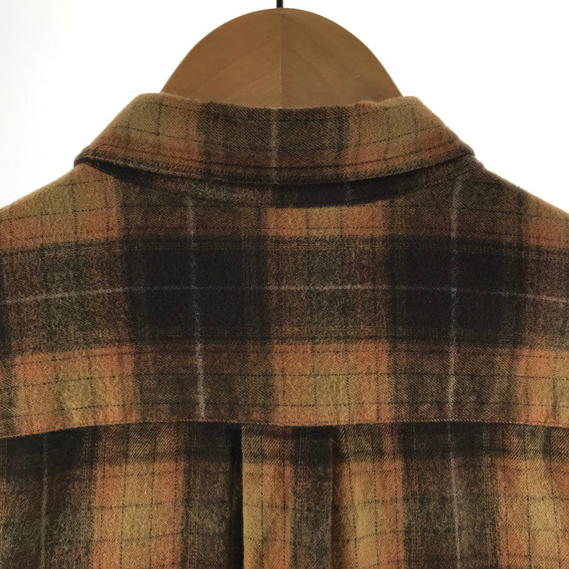 【中古品】【メンズ】 NANGA ナンガ NW2441-1h200 FADE PLAID CAMP SHIRT 長袖シャツ カラーBROWN チェック柄 SIZE:M 144-261015-ky-18-fuzh 万代Net店