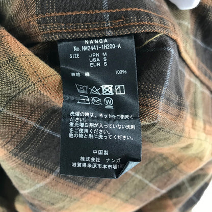 【中古品】【メンズ】 NANGA ナンガ NW2441-1h200 FADE PLAID CAMP SHIRT 長袖シャツ カラーBROWN チェック柄 SIZE:M 144-261015-ky-18-fuzh 万代Net店