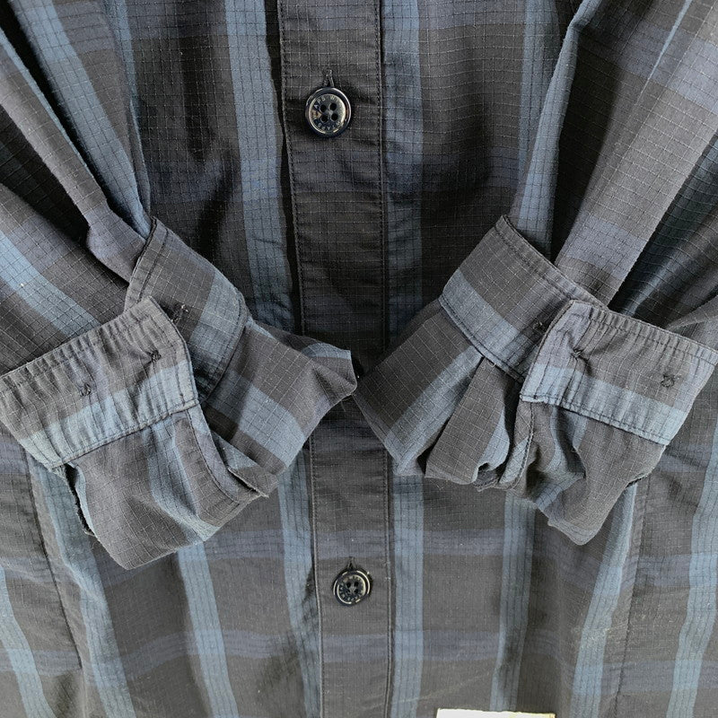 【中古品】【メンズ】 WTAPS ダブルタップス 211GWDT-SHM01 21SS WCPO LS RIPSTOP COOL MAX ダブルシーピーオー ロングスリーブ シャツ クールマックス トップス 長袖 古着 142-261012-mh-13-fuzh サイズ：02 カラー：ネイビー・チェック 万代Net店