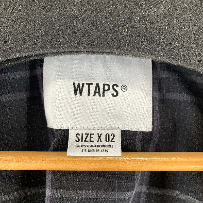 【中古品】【メンズ】 WTAPS ダブルタップス 211GWDT-SHM01 21SS WCPO LS RIPSTOP COOL MAX ダブルシーピーオー ロングスリーブ シャツ クールマックス トップス 長袖 古着 142-261012-mh-14-fuzh サイズ：02 カラー：ブラック・チェック 万代Net店