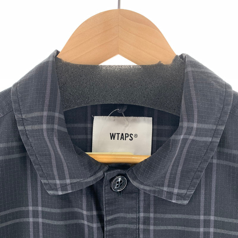 【中古品】【メンズ】 WTAPS ダブルタップス 211GWDT-SHM01 21SS WCPO LS RIPSTOP COOL MAX ダブルシーピーオー ロングスリーブ シャツ クールマックス トップス 長袖 古着 142-261012-mh-14-fuzh サイズ：02 カラー：ブラック・チェック 万代Net店